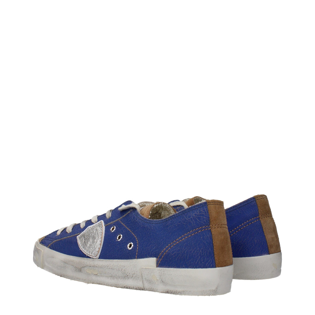 Philippe Model Blaue Leder-Low Tops