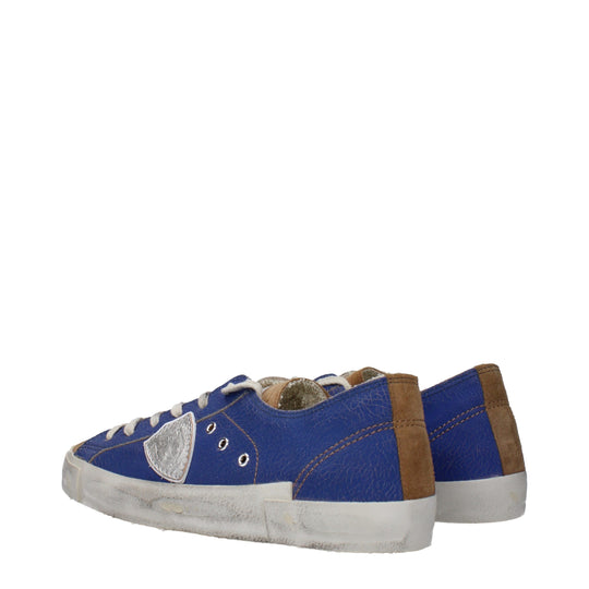 Philippe Model Blaue Leder-Low Tops