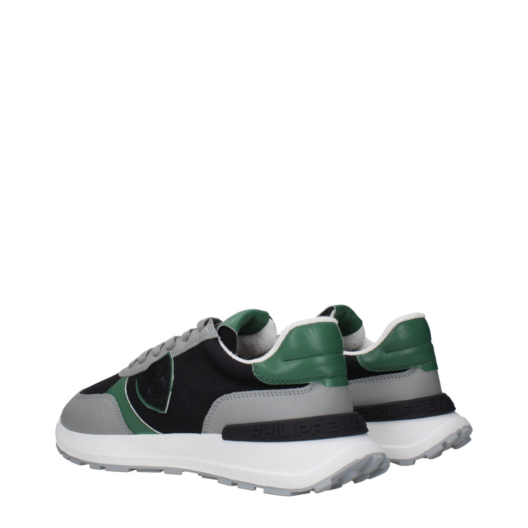Philippe Model Schwarzer Stoff Sportliche Turnschuhe