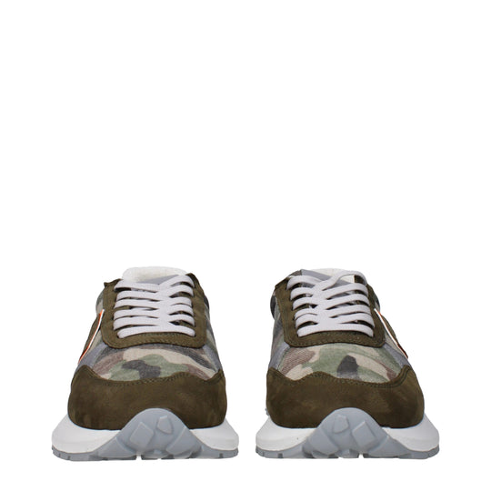 Philippe Model Chunky Sneakers aus grünem Stoff