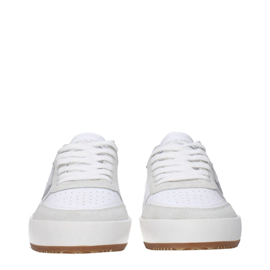 Philippe Model Weiße Leder-Low Tops