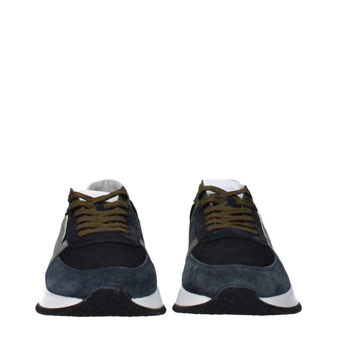 Philippe Model Blaue Leder-Low Tops