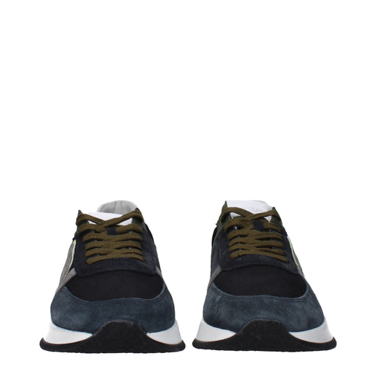 Philippe Model Blaue Leder-Low Tops