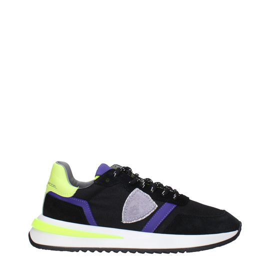 Philippe Model Schwarzer Stoff Sportliche Turnschuhe