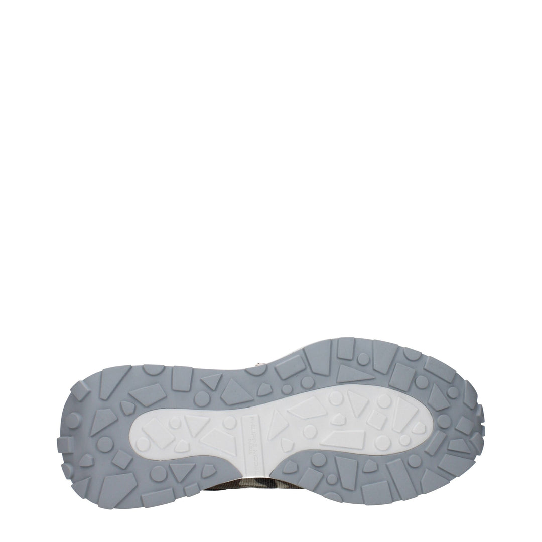Philippe Model Grüner Stoff Sportliche Turnschuhe