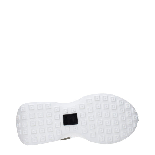 Versace Weißer Stoff Turnschuhe