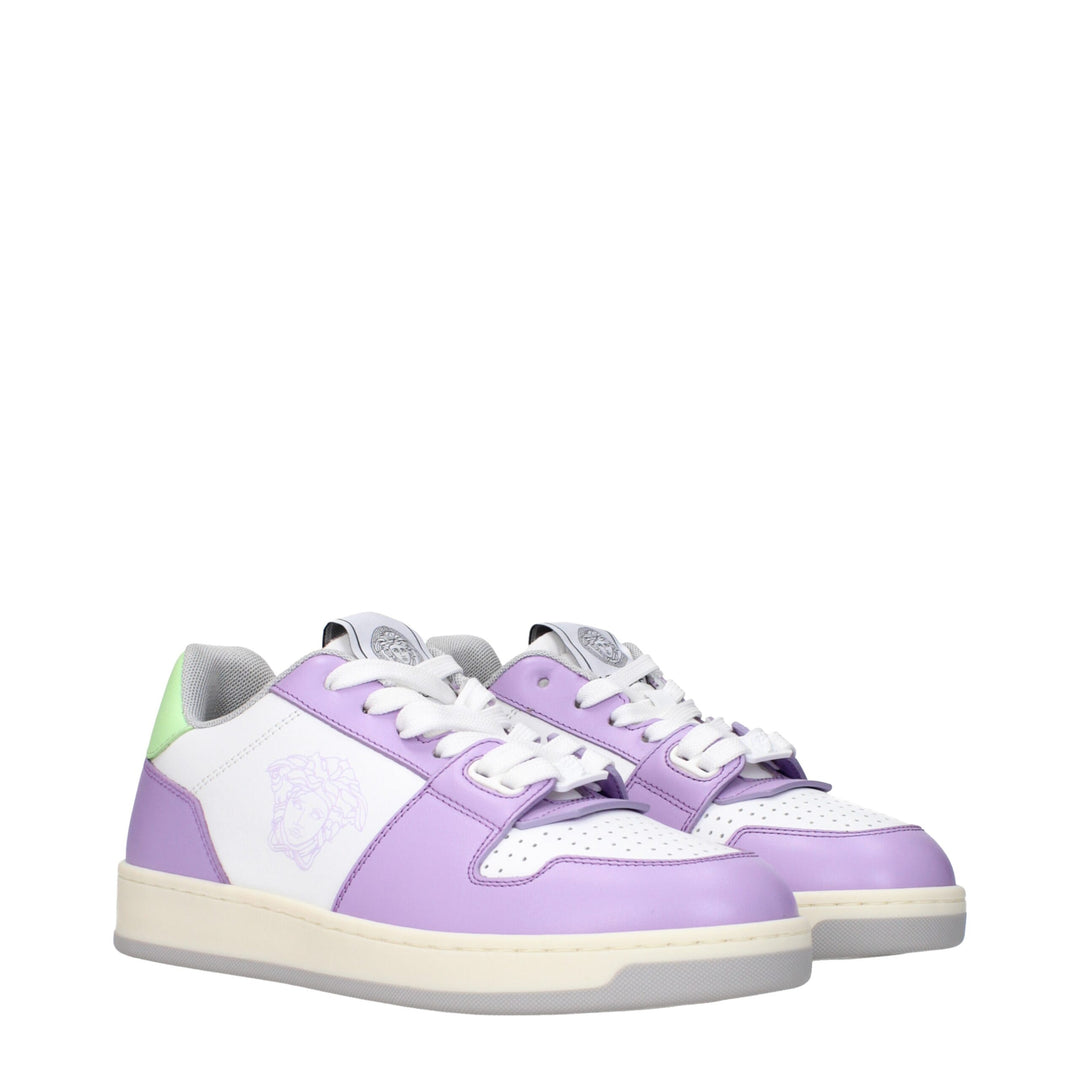 Versace Weiße Leder-Low Tops