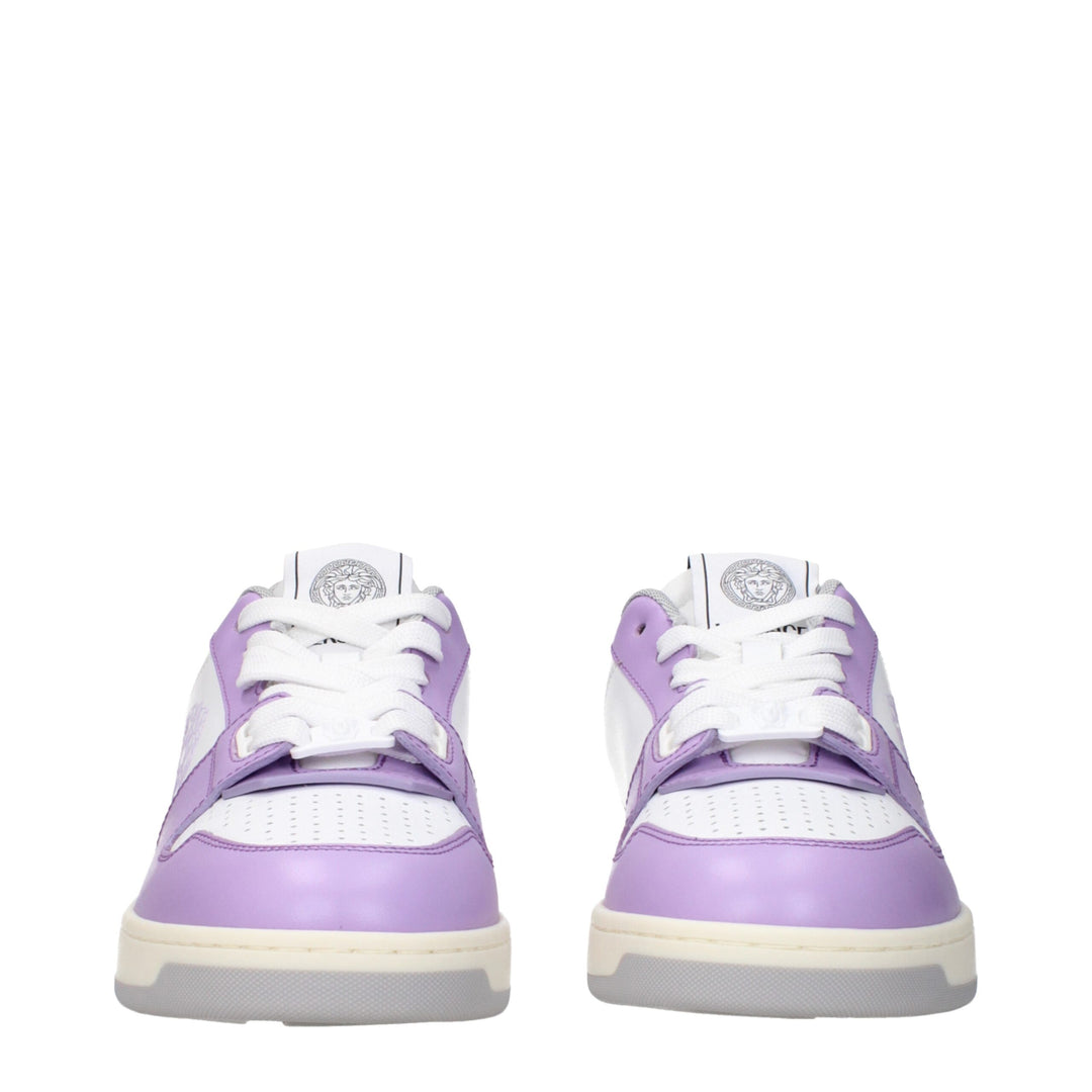 Versace Weiße Leder-Low Tops