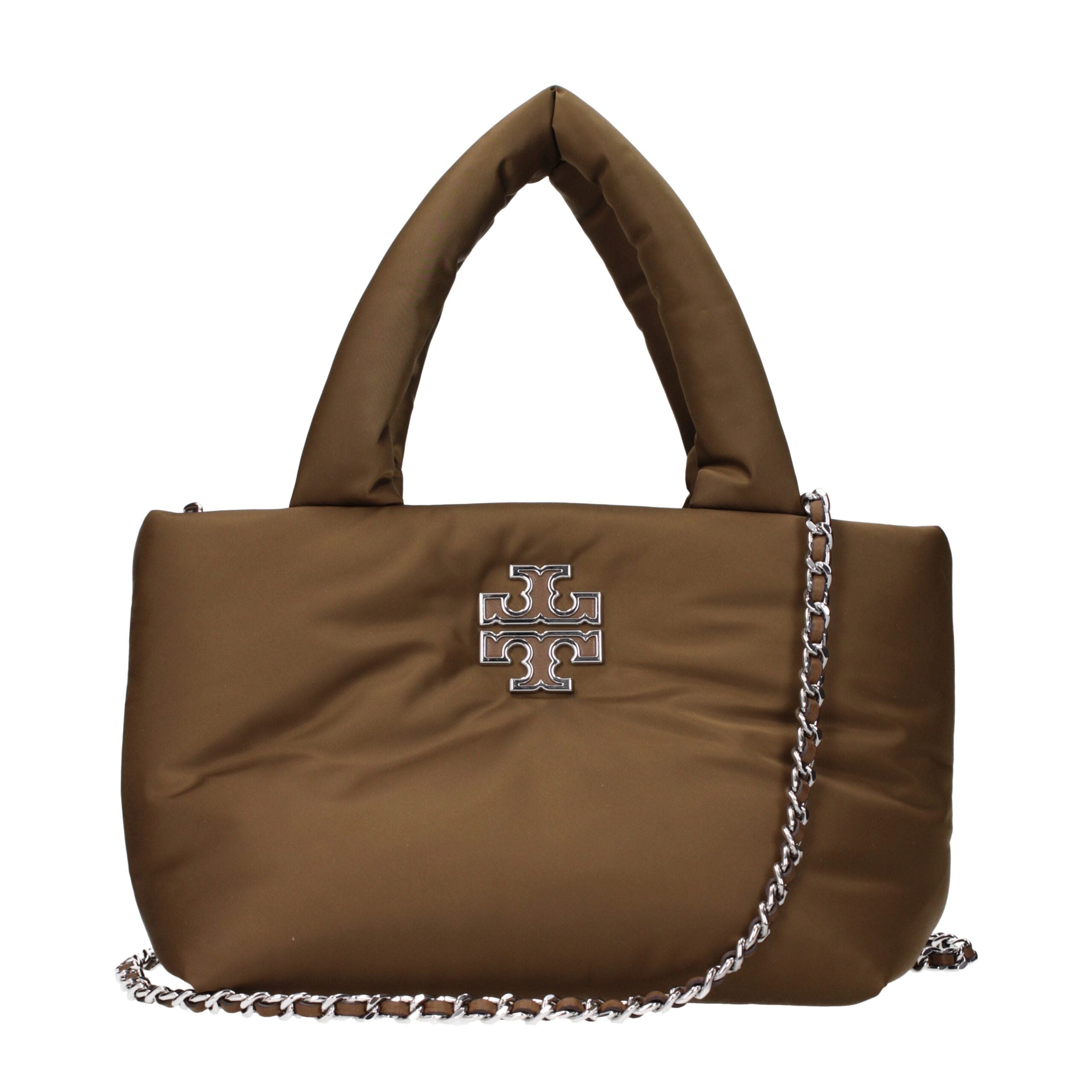Tory Burch Braune Stoffhandtasche