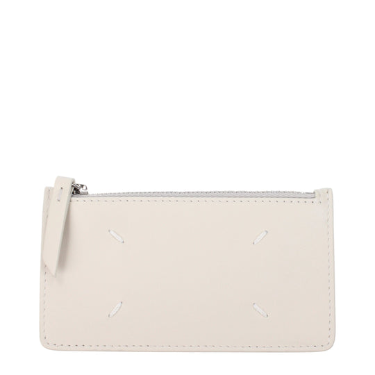 Maison Margiela Beige Leder Geldbörsen