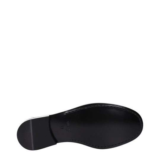 Versace Graue Leder Slipper