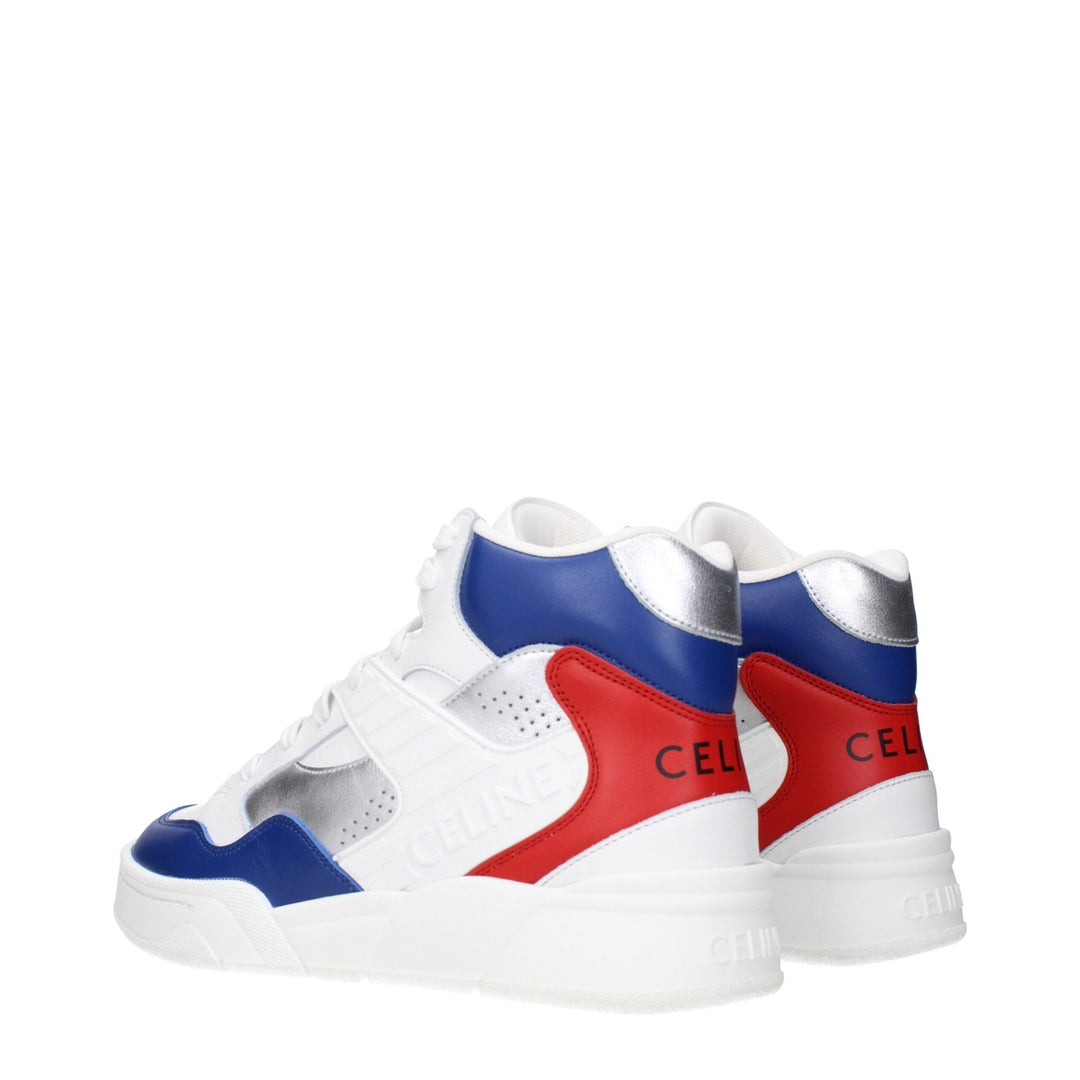 Celine Weißes Leder Sportliche Turnschuhe