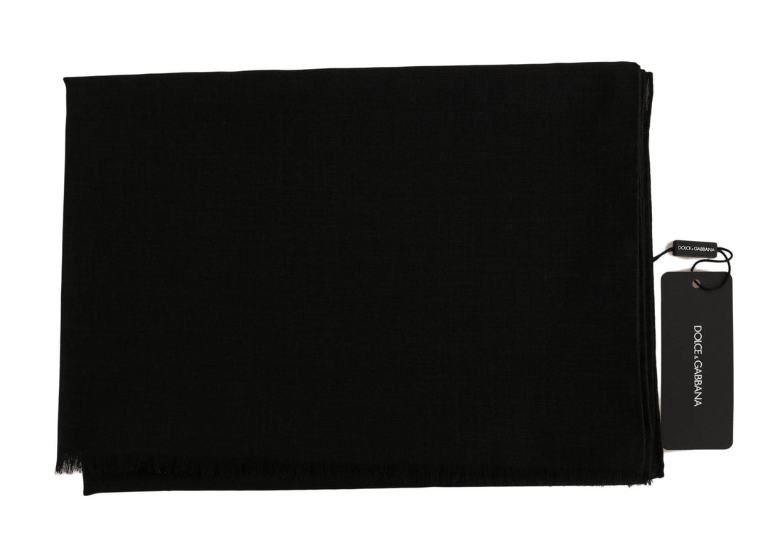 Dolce & Gabbana Eleganter schwarzer Schal aus Wollmischung - Léoré