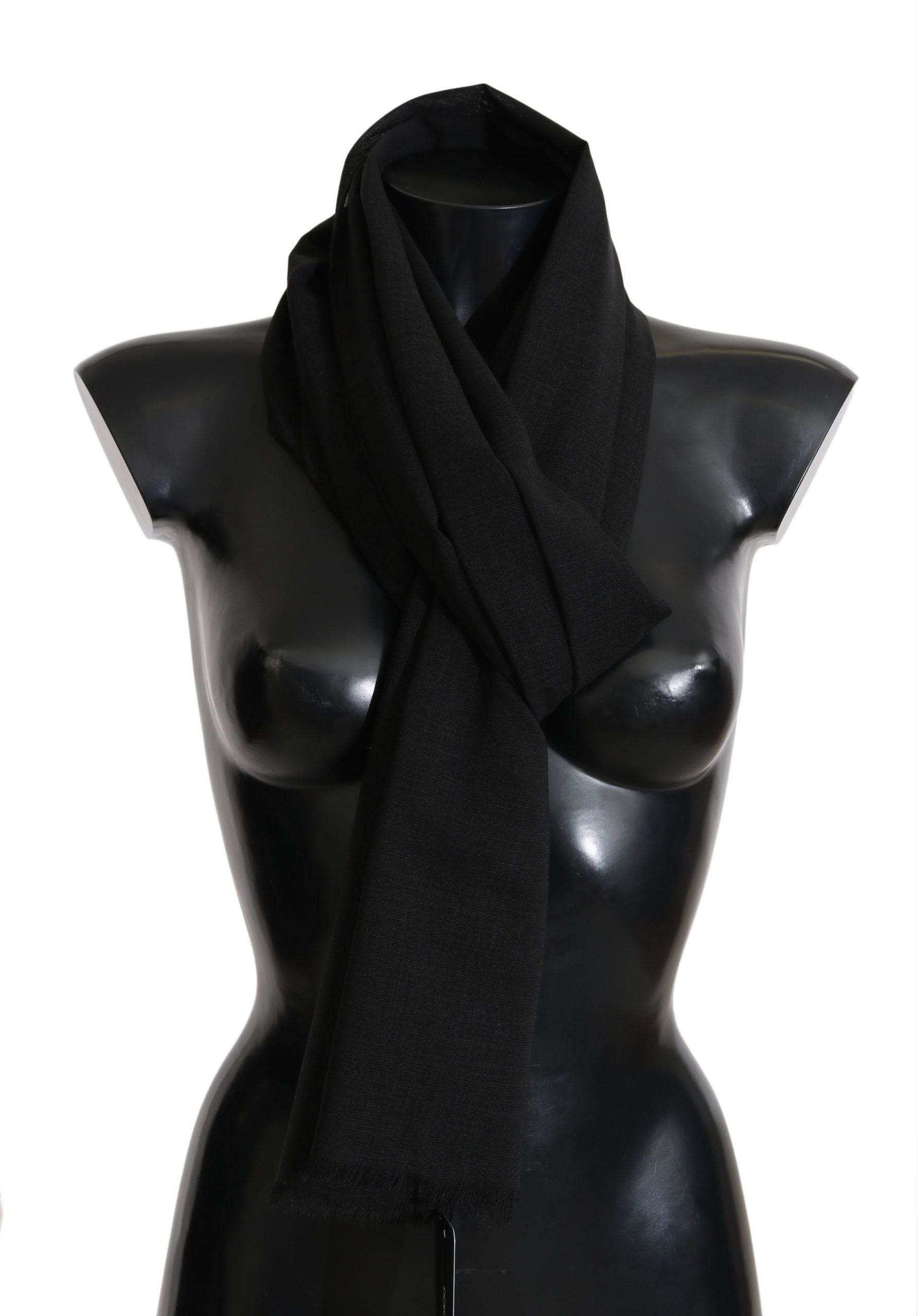Dolce & Gabbana Eleganter schwarzer Schal aus Wollmischung - Léoré