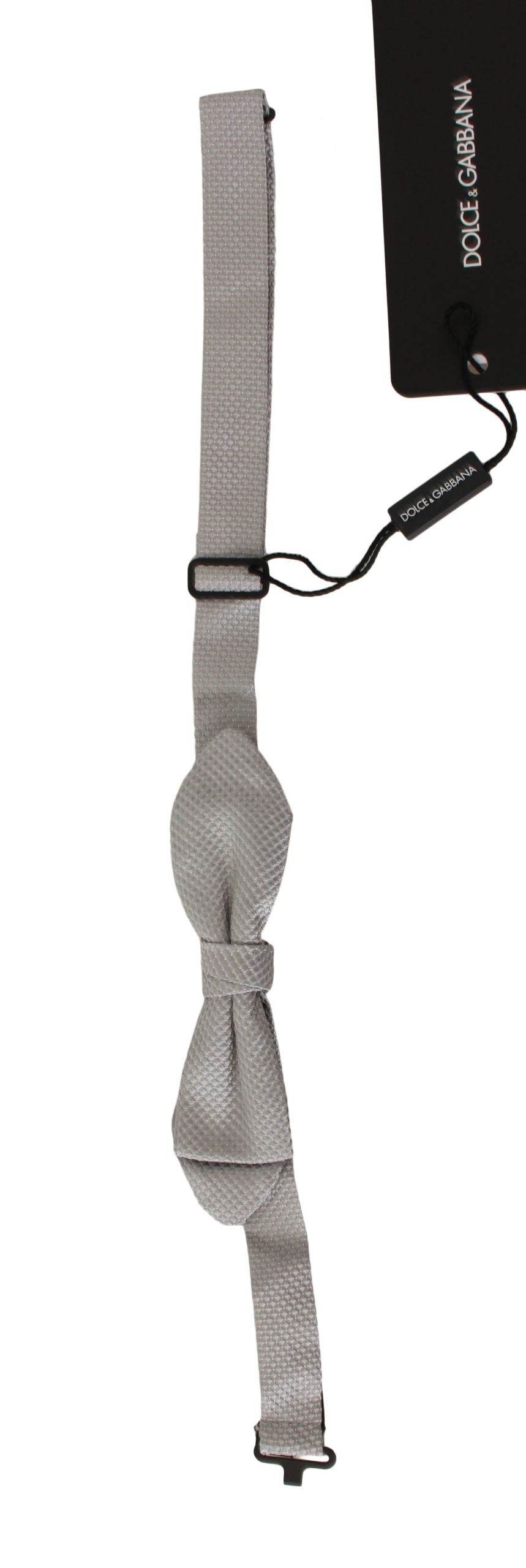 Dolce & Gabbana Elegante graue Seidenfliege - Léoré