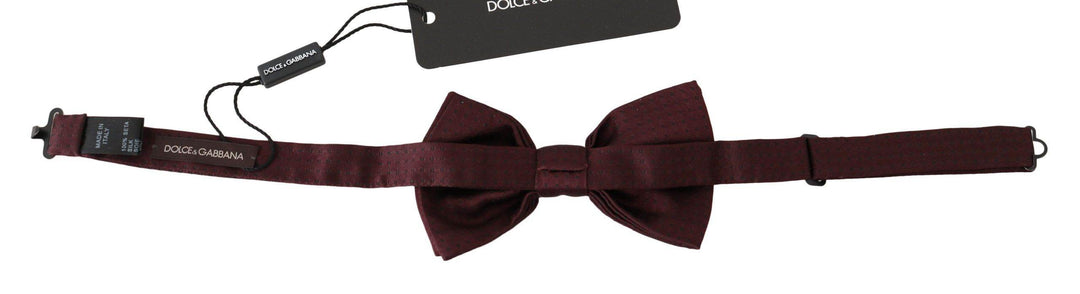 Dolce & Gabbana Elegante Polka-Dot-Fliege aus kastanienbrauner Seide - Léoré
