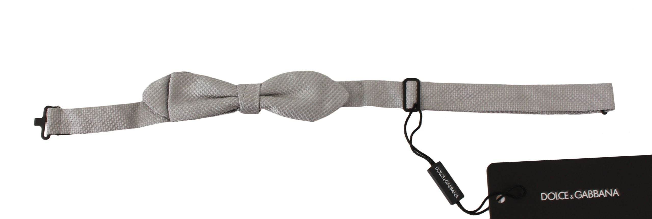 Dolce & Gabbana Elegante graue Seidenfliege - Léoré