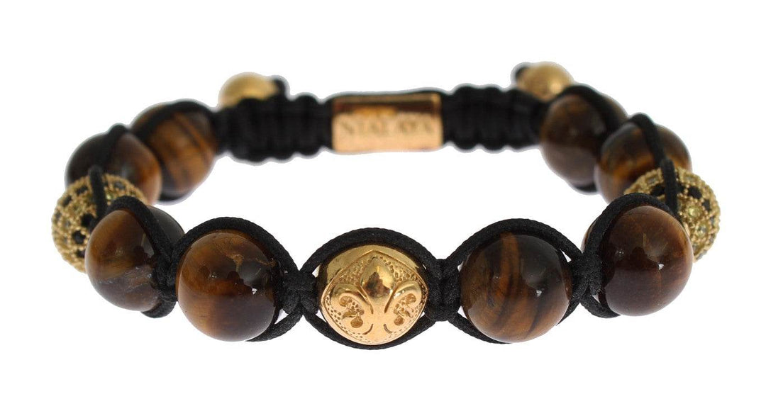 Nialaya Schickes Multicolor CZ & Tigerauge-Armband - Léoré