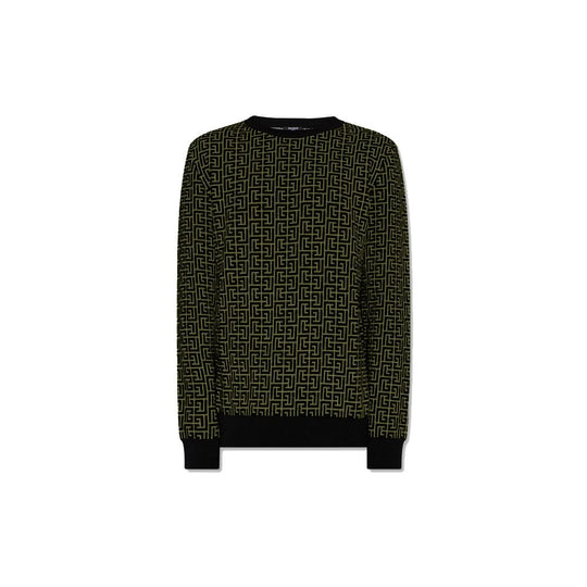 Balmain Grüner Pullover aus Wolle