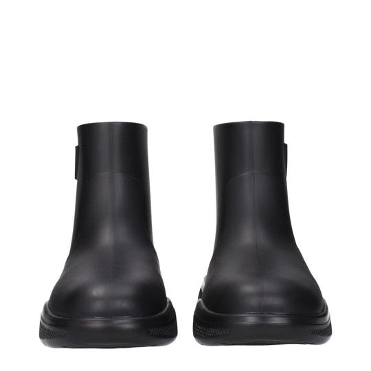 Prada Schwarze Baumwollstiefeletten