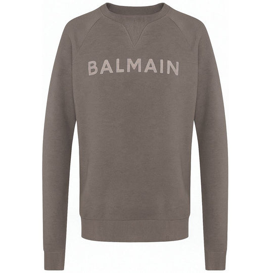Balmain Grauer Baumwollpullover für Männer