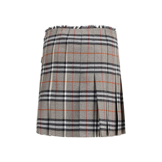 Burberry Karo Archiv Wolle Minirock
