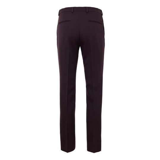 Gucci Bordeauxfarbene Wolljeans Denim