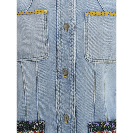 Valentino Jeansjacke mit Stickerei