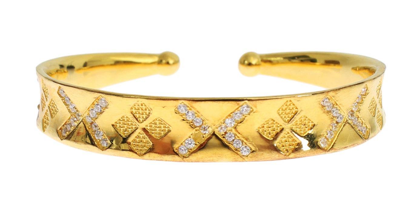 Nialaya Elegantes vergoldetes Silber CZ-Armband - Léoré
