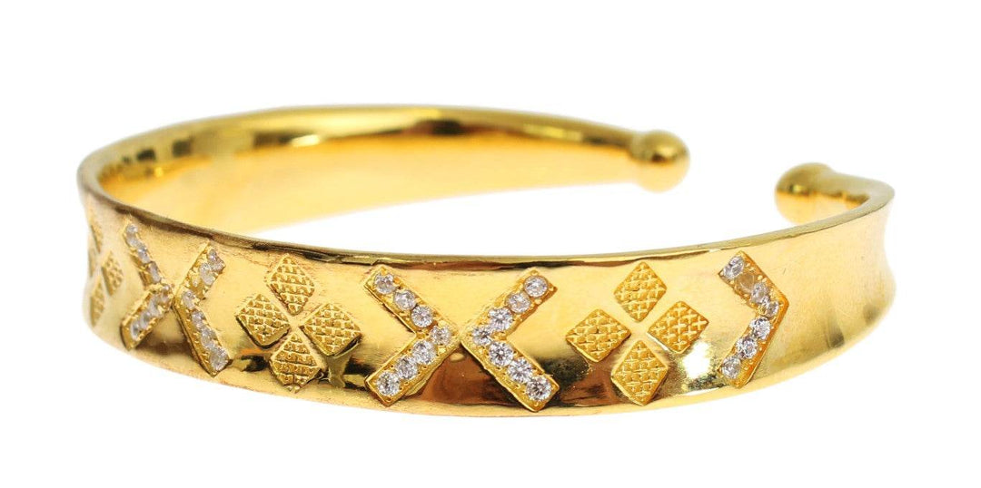 Nialaya Elegantes vergoldetes Silber CZ-Armband - Léoré