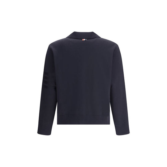 Thom Browne Double Face Strickjacke mit durchgehendem Reißverschluss In Meri