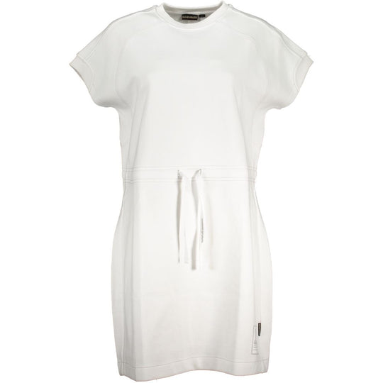 Napapijri Weißes Baumwollkleid