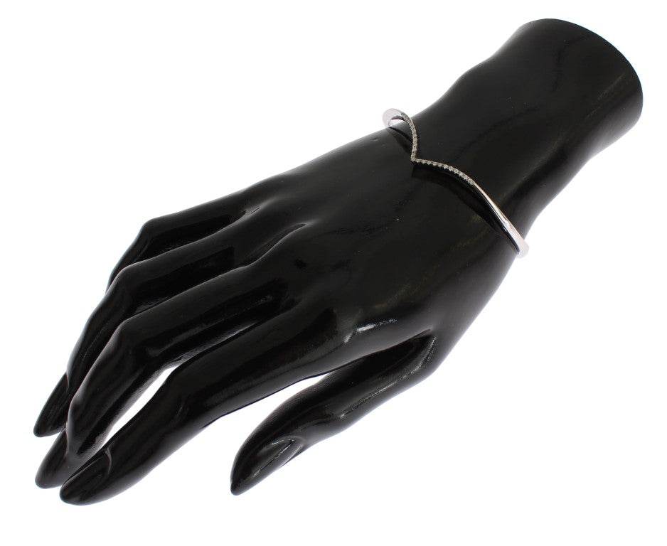 Nialaya Eleganter Silber-Armreif mit klaren CZ-Akzenten - Léoré