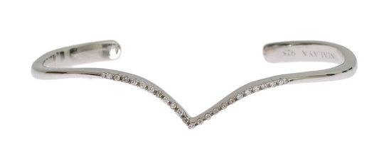 Nialaya Eleganter Silber-Armreif mit klaren CZ-Akzenten - Léoré