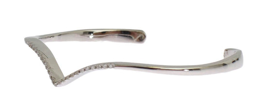 Nialaya Eleganter Silber-Armreif mit klaren CZ-Akzenten - Léoré