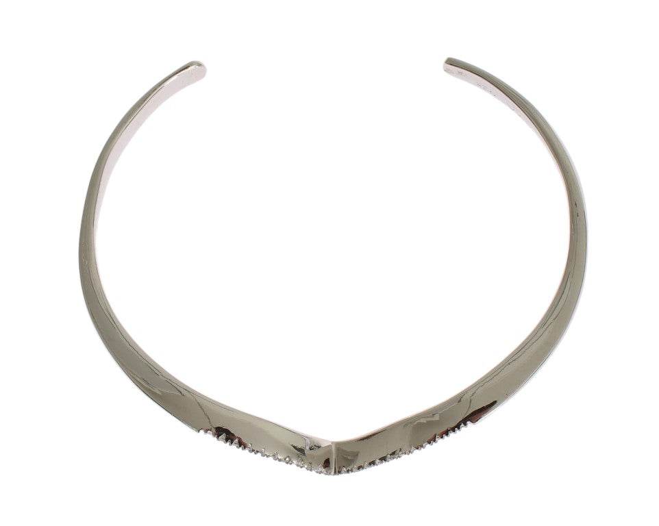 Nialaya Eleganter Silber-Armreif mit klaren CZ-Akzenten - Léoré