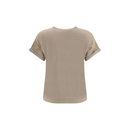 Brunello Cucinelli Kaschmir-Glitzer-T-Shirt