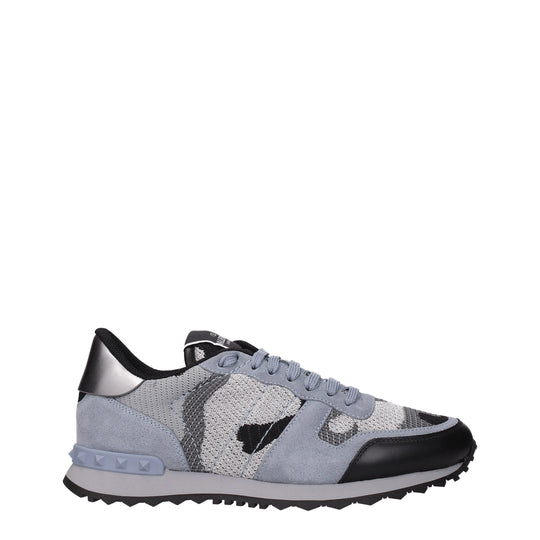 Valentino Garavani Graue Sportliche Turnschuhe aus Stoff