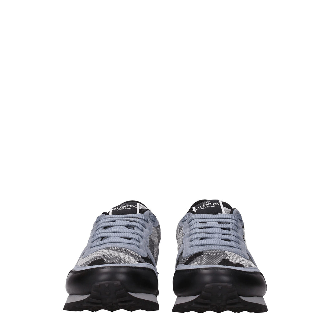 Valentino Garavani Graue Sportliche Turnschuhe aus Stoff