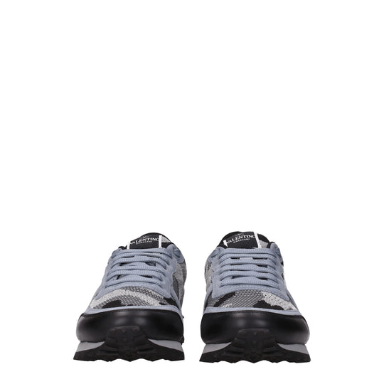 Valentino Garavani Graue Sportliche Turnschuhe aus Stoff