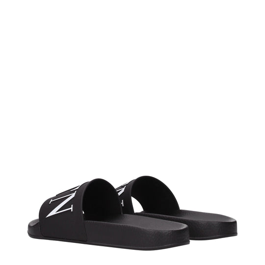 Valentino Garavani Schwarz Baumwolle Hausschuhe Sandalen