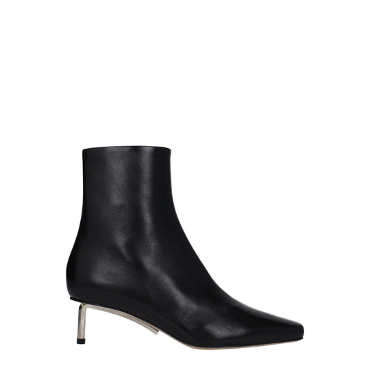 Off-White Schwarze Lederstiefeletten