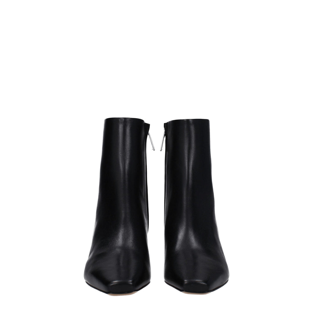 Off-White Schwarze Lederstiefeletten