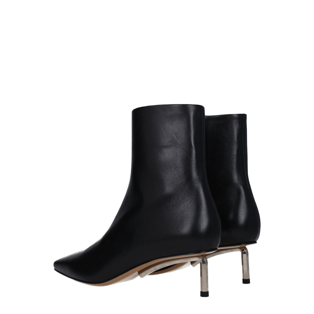 Off-White Schwarze Lederstiefeletten