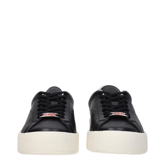 Kenzo Schwarze Leder Low Tops