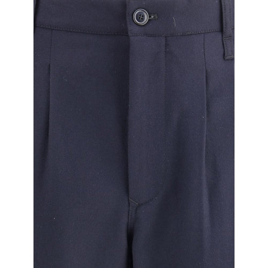 Giorgio Armani Leichte Wollstoffhose mit Abnähern