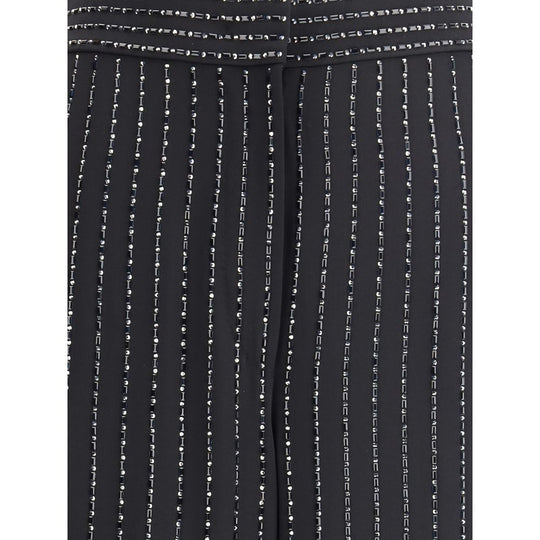 Giorgio Armani Seidenhose mit weitem Bein und Strass