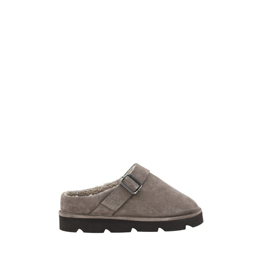 Brunello Cucinelli Pelz-Sabot