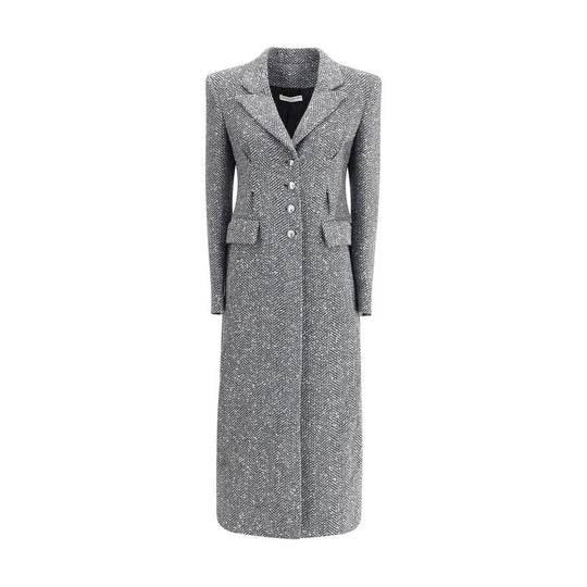 Alessandra Rich Langer Tweed-Mantel