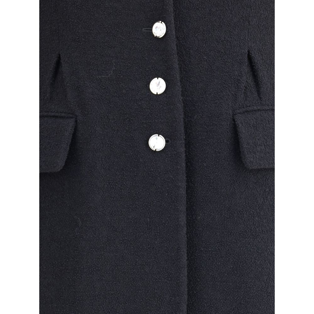 Alessandra Rich Langer Tweed-Mantel